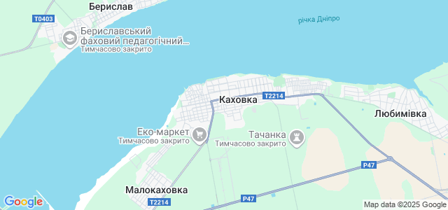 Карта новая каховка херсонская область